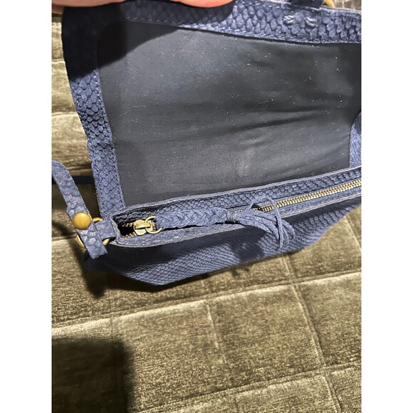 Lucky Brand Crossbody Bag Suede Tassel Blue Color Boho Hippie - Picture 6 of 9